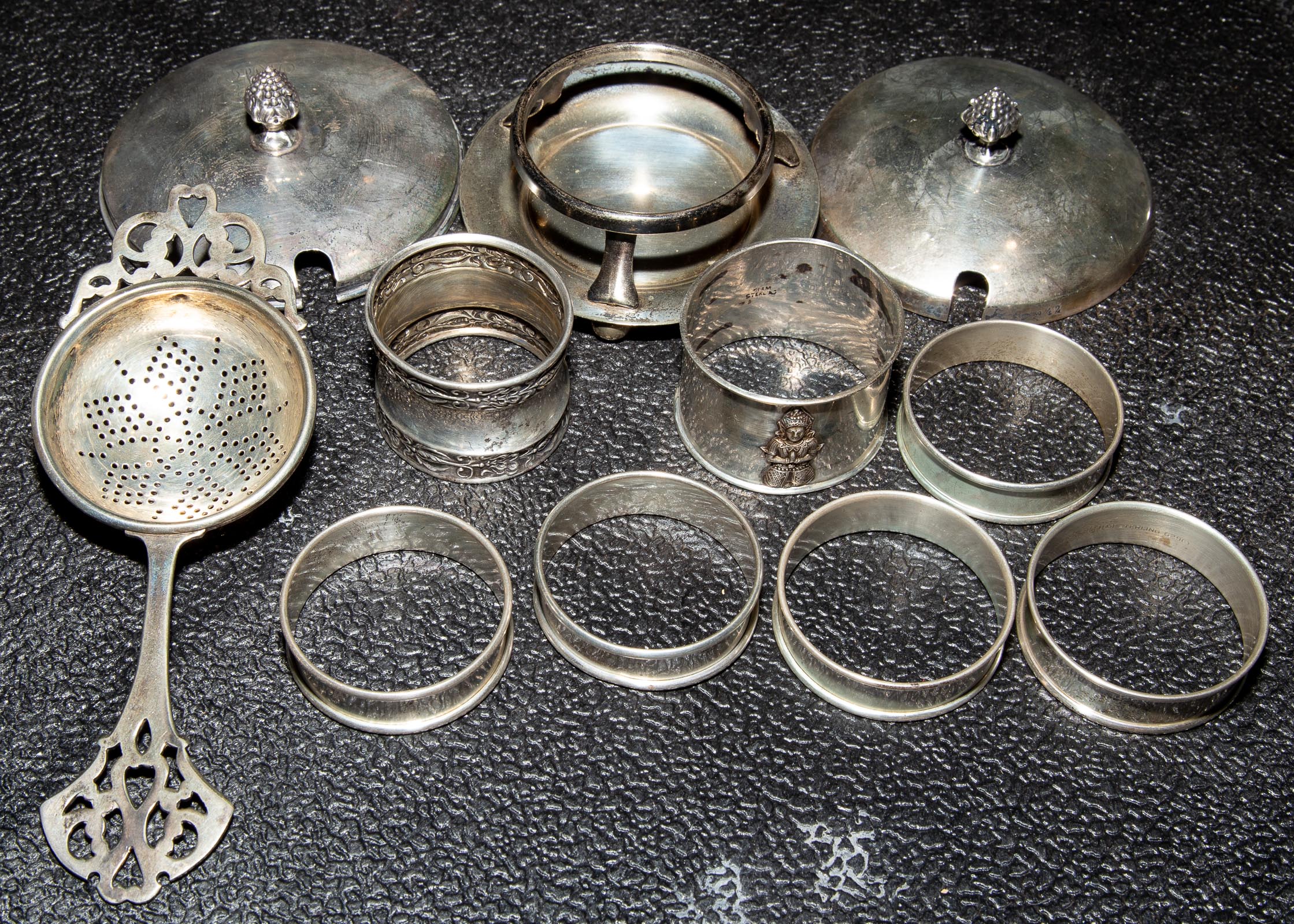 COLLECTION STERLING TABLE ITEMS