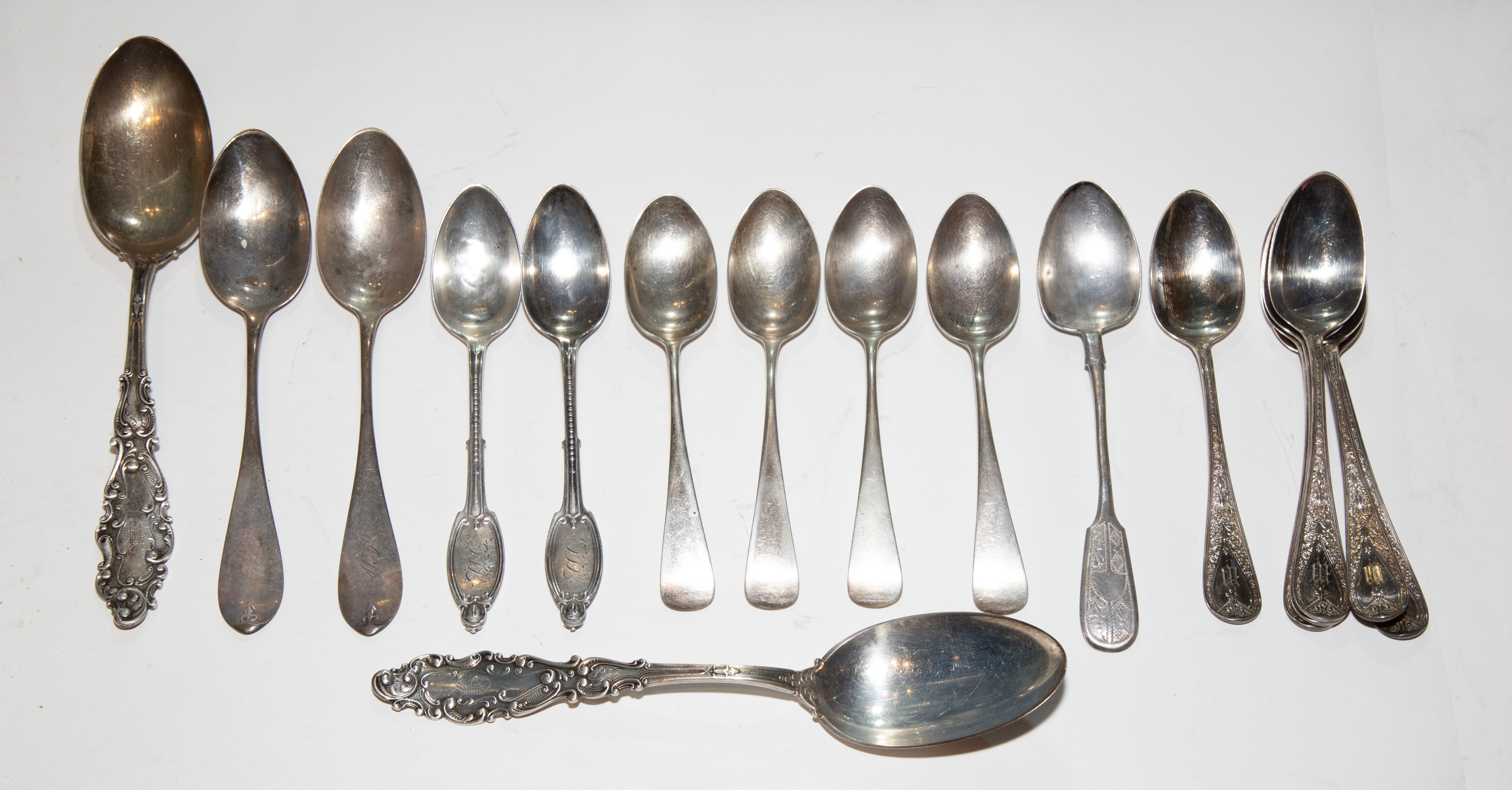 GROUP STERLING SILVER SPOONS Assorted
