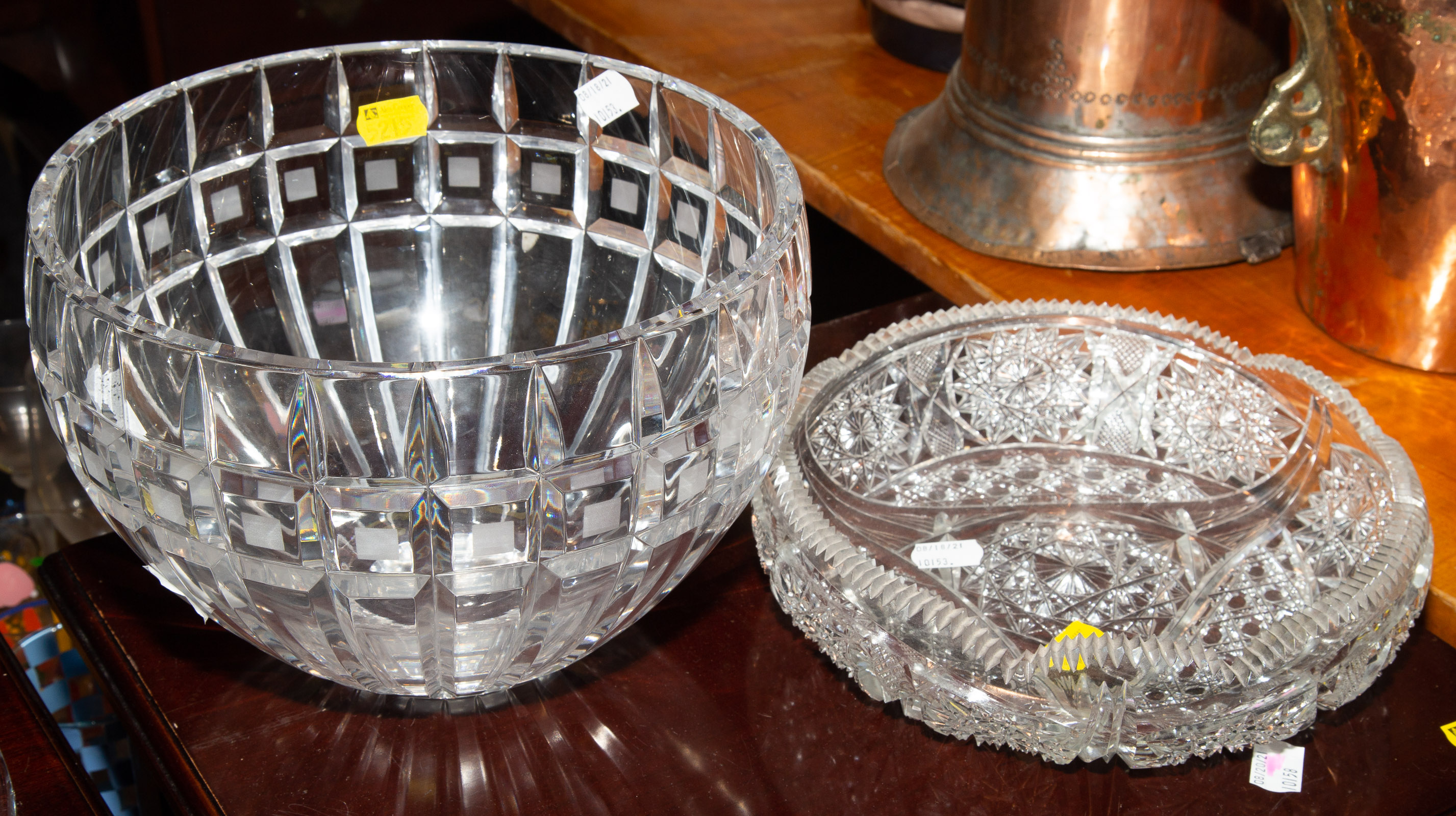 TWO CUT GLASS BOWLS Includes Waterford 289c68