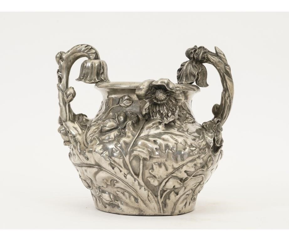 Art Nouveau pewter planter/urn,