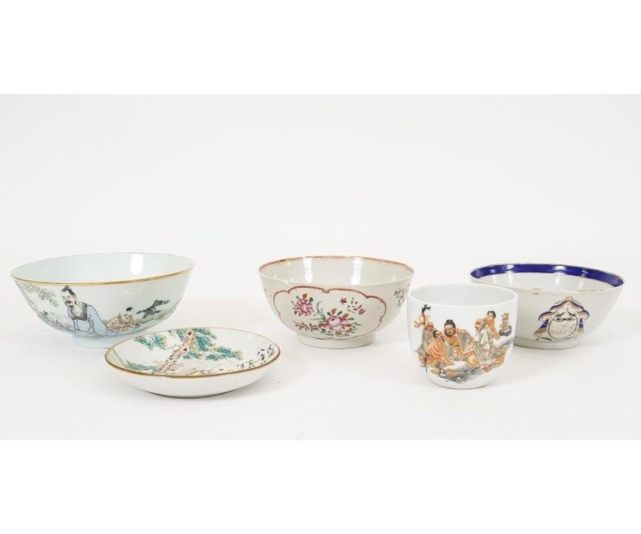 Three Chinese porcelain bowls,