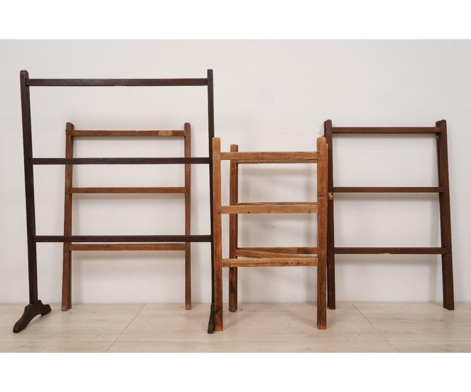 Two folding pine quilt racks 19th 289ec6