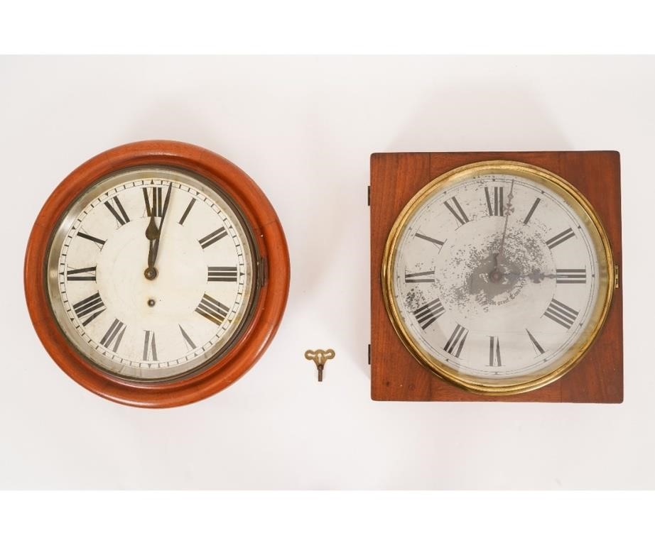 A Newman oak cased wall clock  289ed2