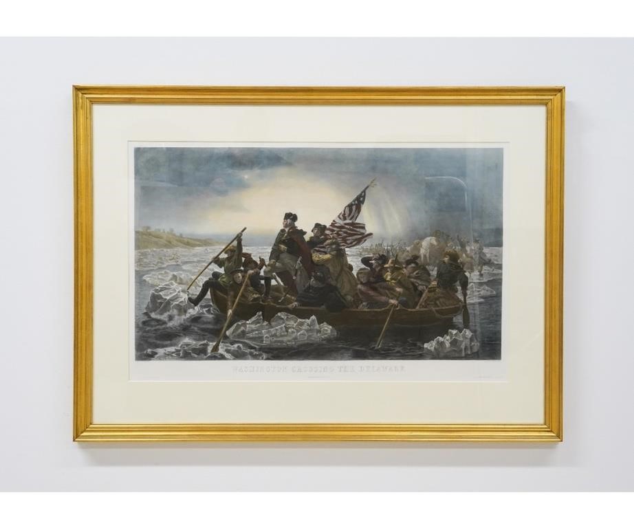 Large, framed engraving titled Washingont