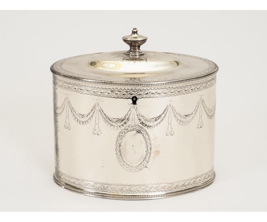 George III silver tea caddy made 289edc