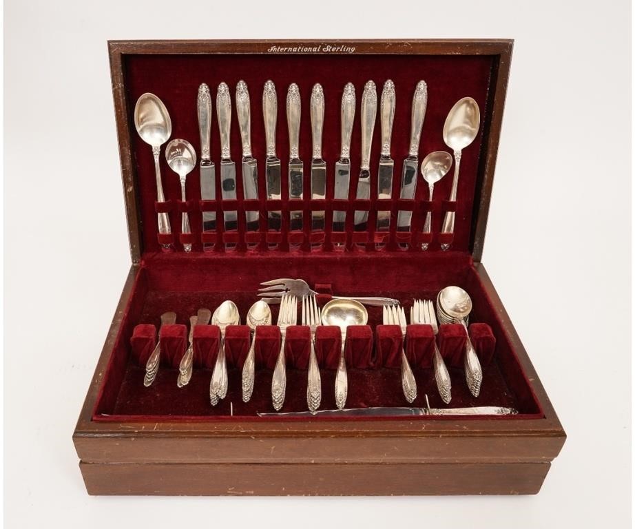 Sterling silver flatware service by