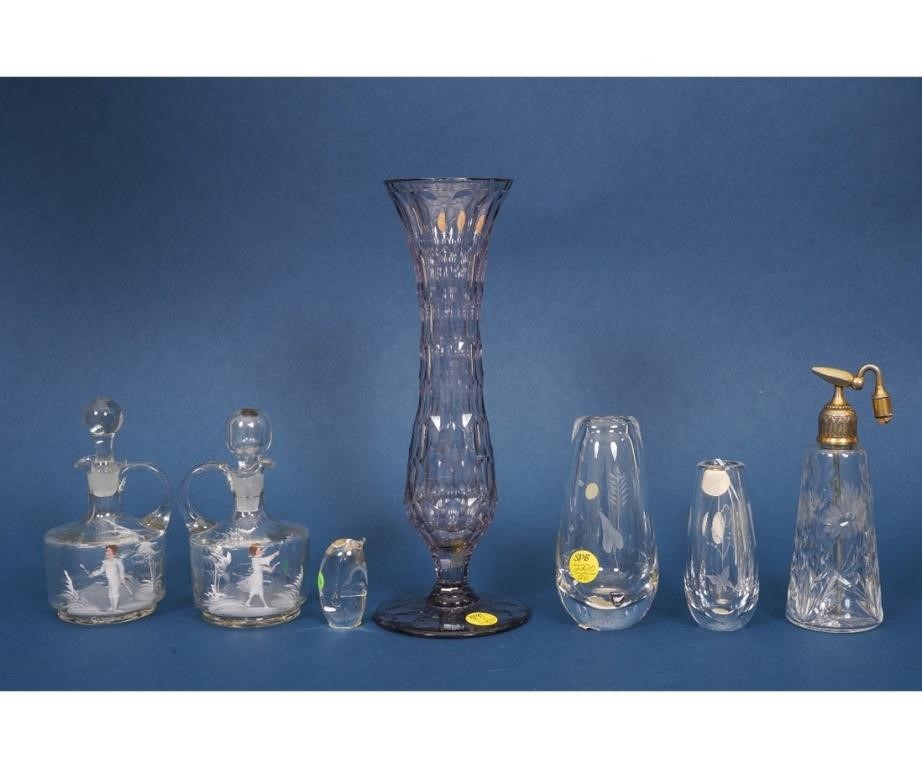 Large glass vase with Sotheby's