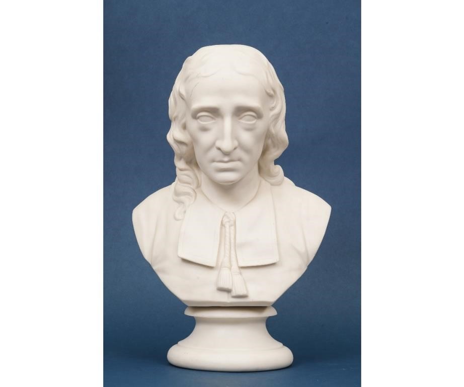 Perianware bust of "Milton", signed