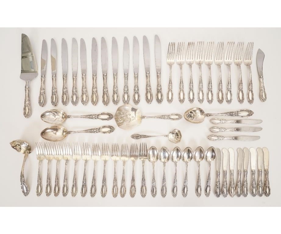 Sterling silver flatware service by