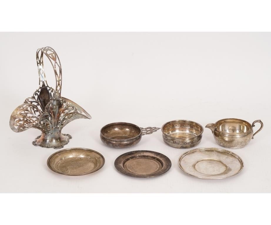 Sterling silver tableware including
