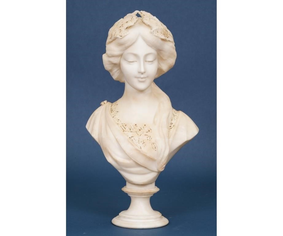 Hand carved Italian alabaster bust 289fc4
