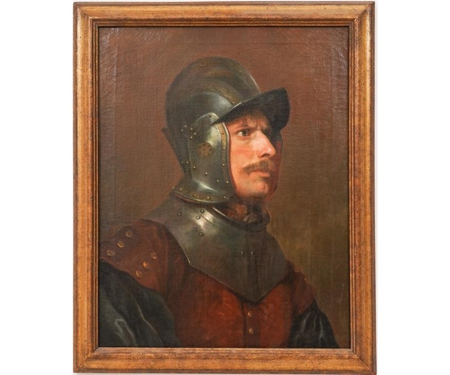 Oil on canvas portrait of a soldier 289ff4