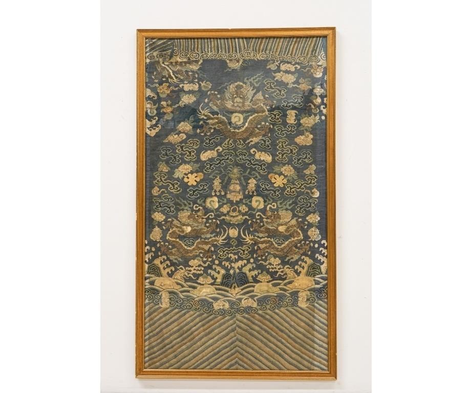 Large framed Chinese silk court 28a04e