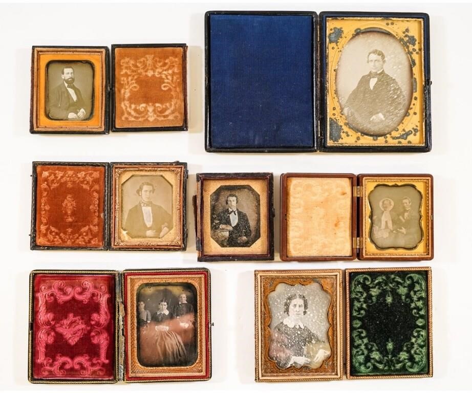 Seven vintage daguerreotypes 19th 28a057