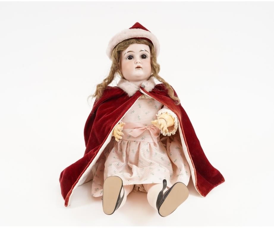 German bisque head doll with composition 28a053