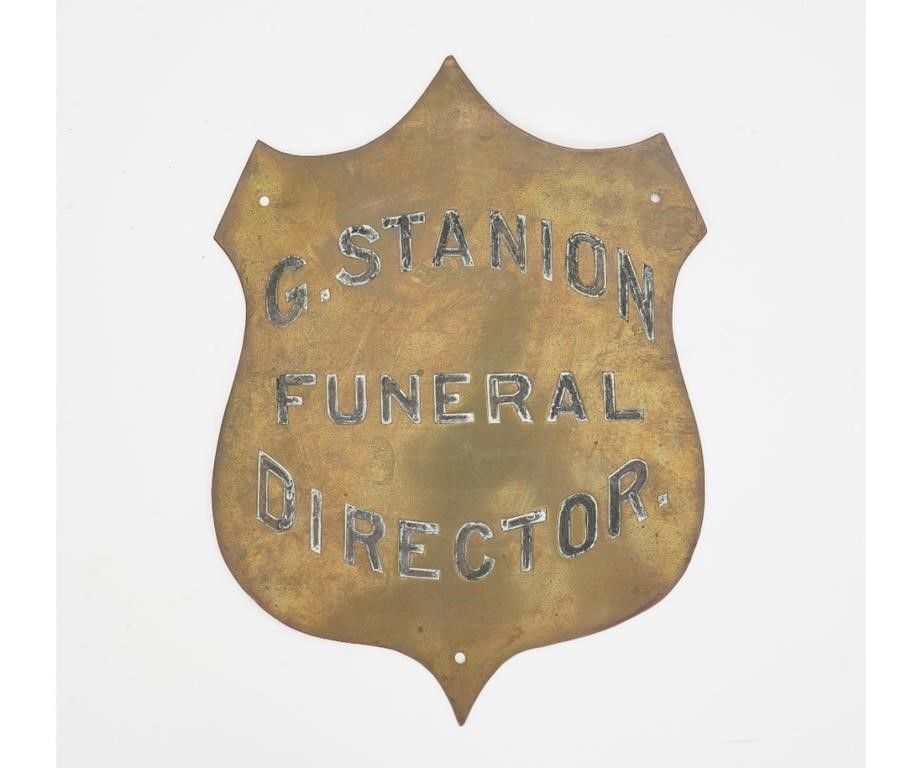 G Stanton Funeral Director brass 28a077