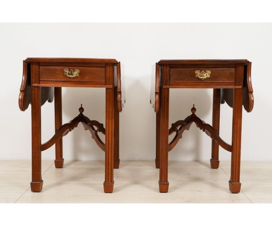 Pair of Chippendale style mahogany