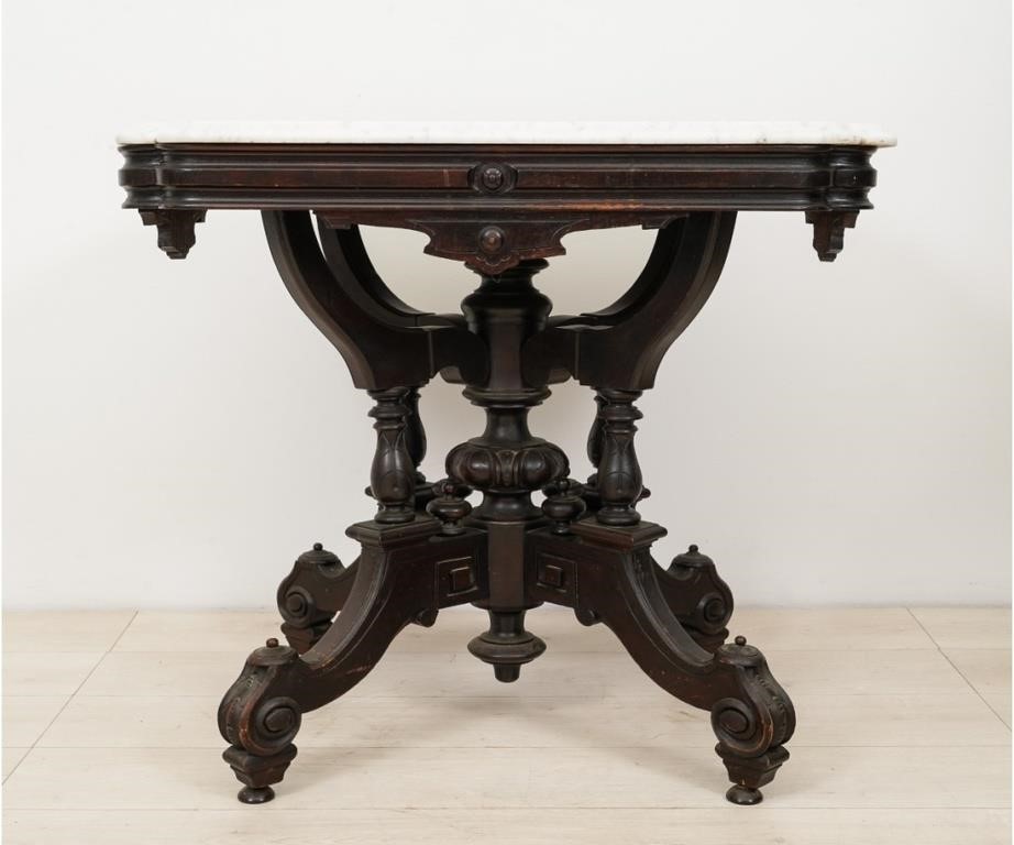 Victorian walnut parlor table with 28a0a4