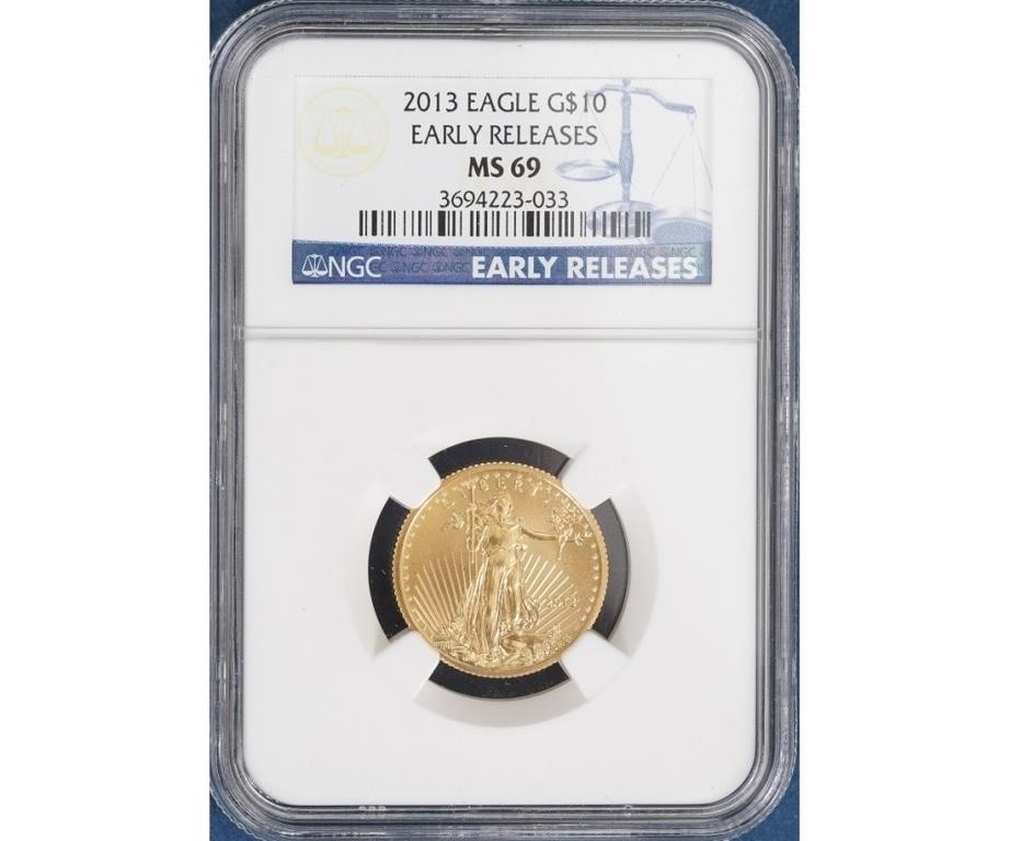 2013 gold ten dollar Eagle coin,