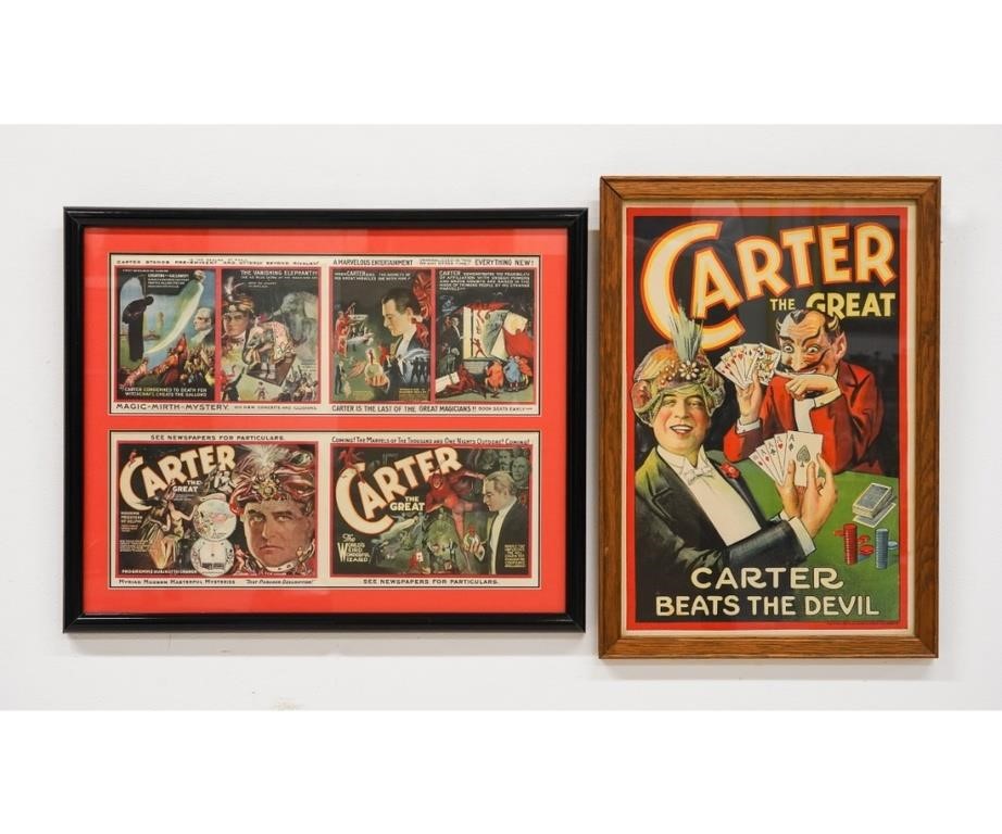 Two framed and matted "Carter the