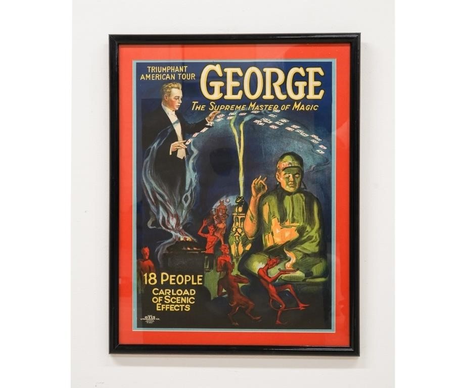 Framed and matted Magician poster