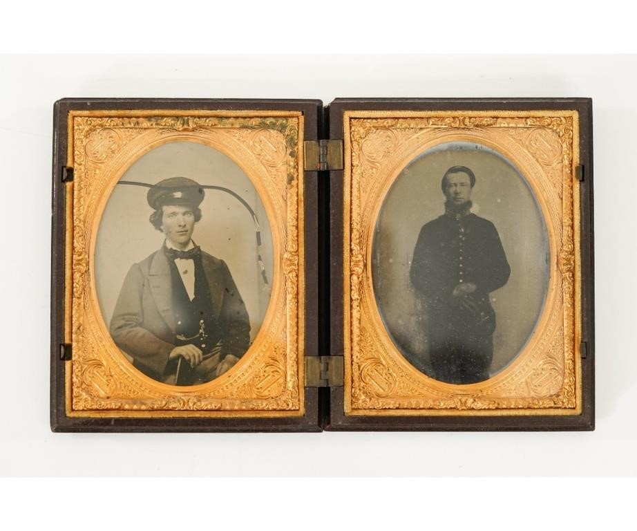 Large double tintype of Civil War 28a150