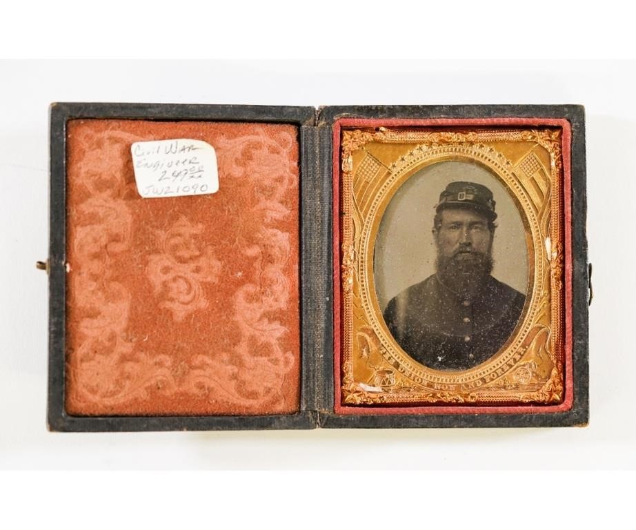 Tintype of a Civil War Union engineer,
