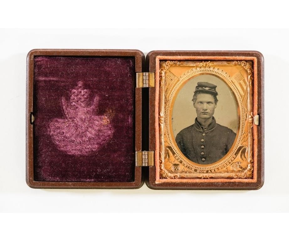 Tintype of a young Civil War Union 28a155