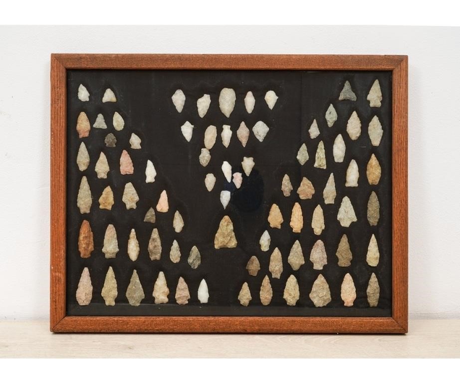 American Indian arrowhead collection,