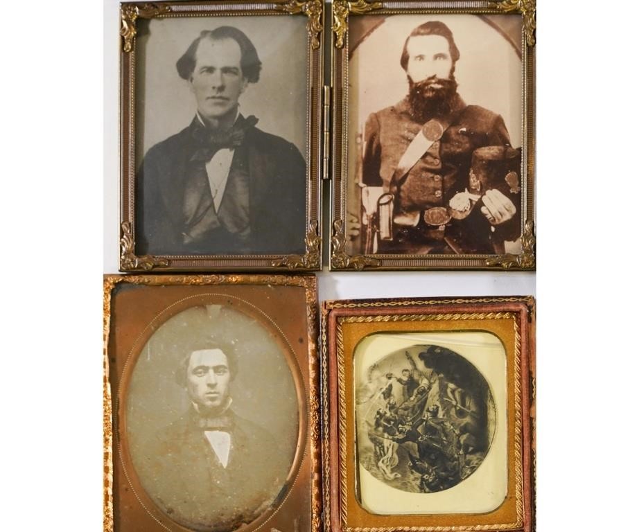 Five Civil War daguerreotypes including 28a1ab