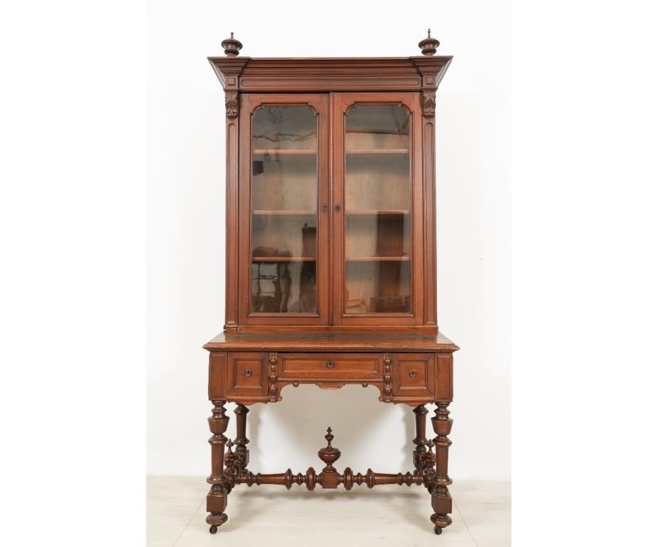 Victorian walnut two part secretary 28a1e1