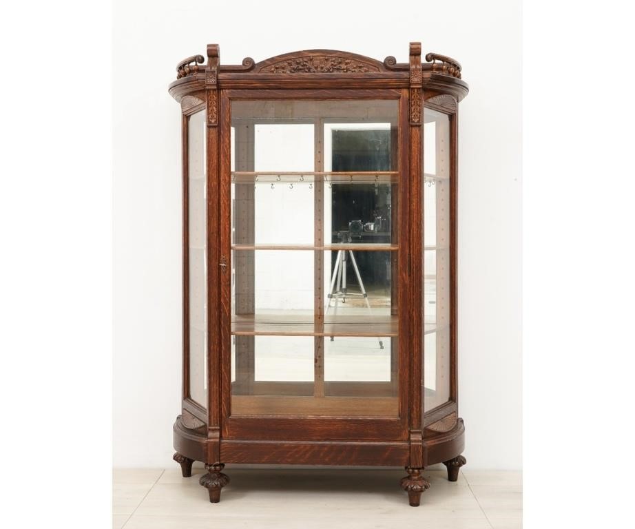 Oak china cabinet circa 1890  28a1ec