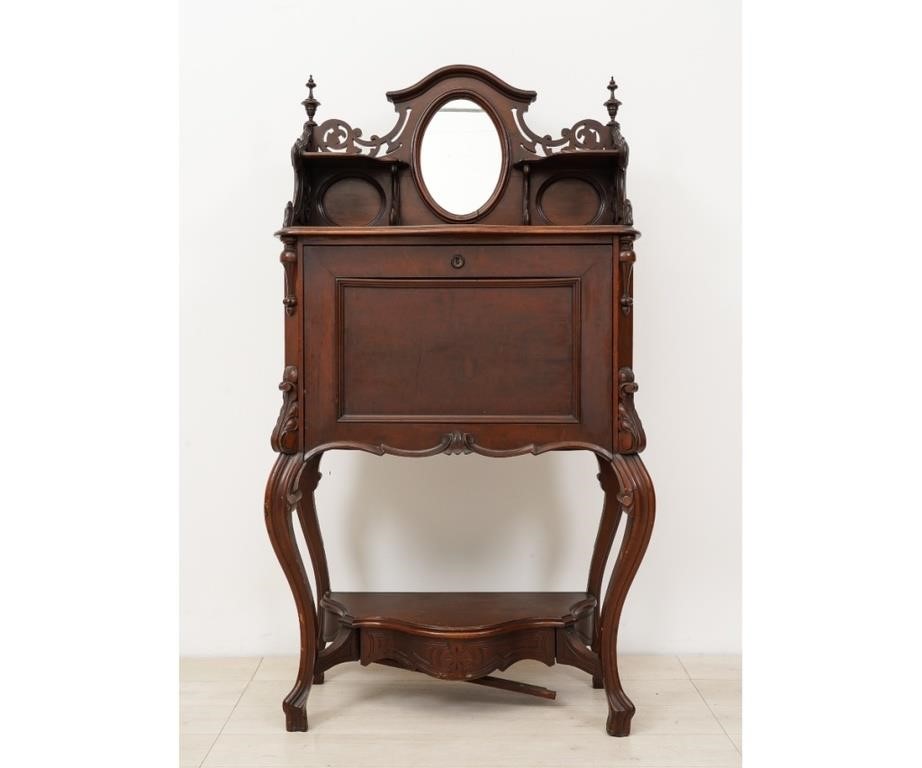 Ornate Victorian mahogany secretaire 28a1f7
