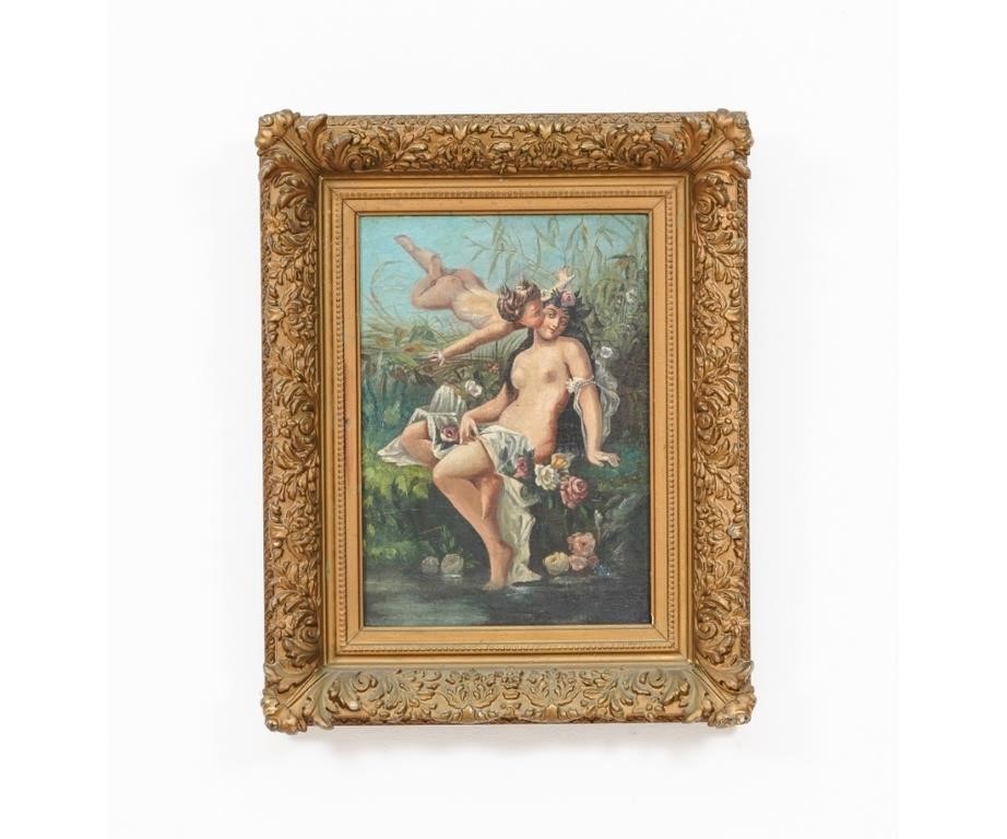 Victorian oil on canvas semi nude 28a20b