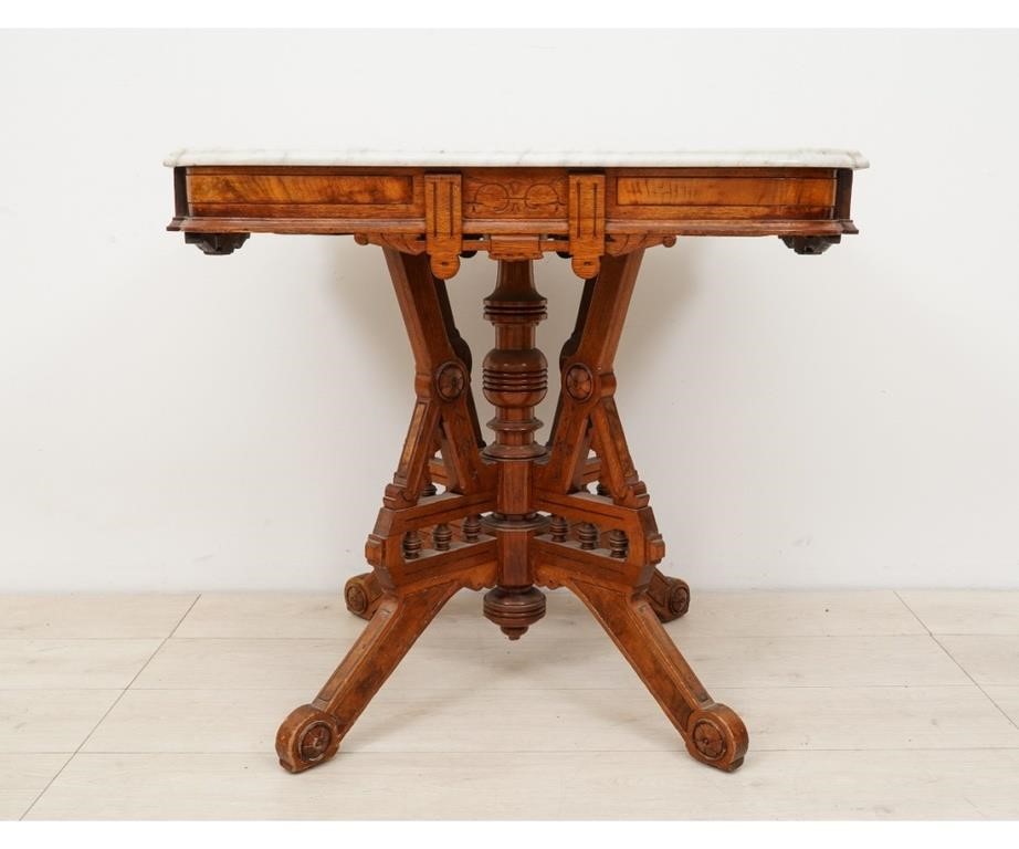 Victorian walnut parlor table with 28a21d