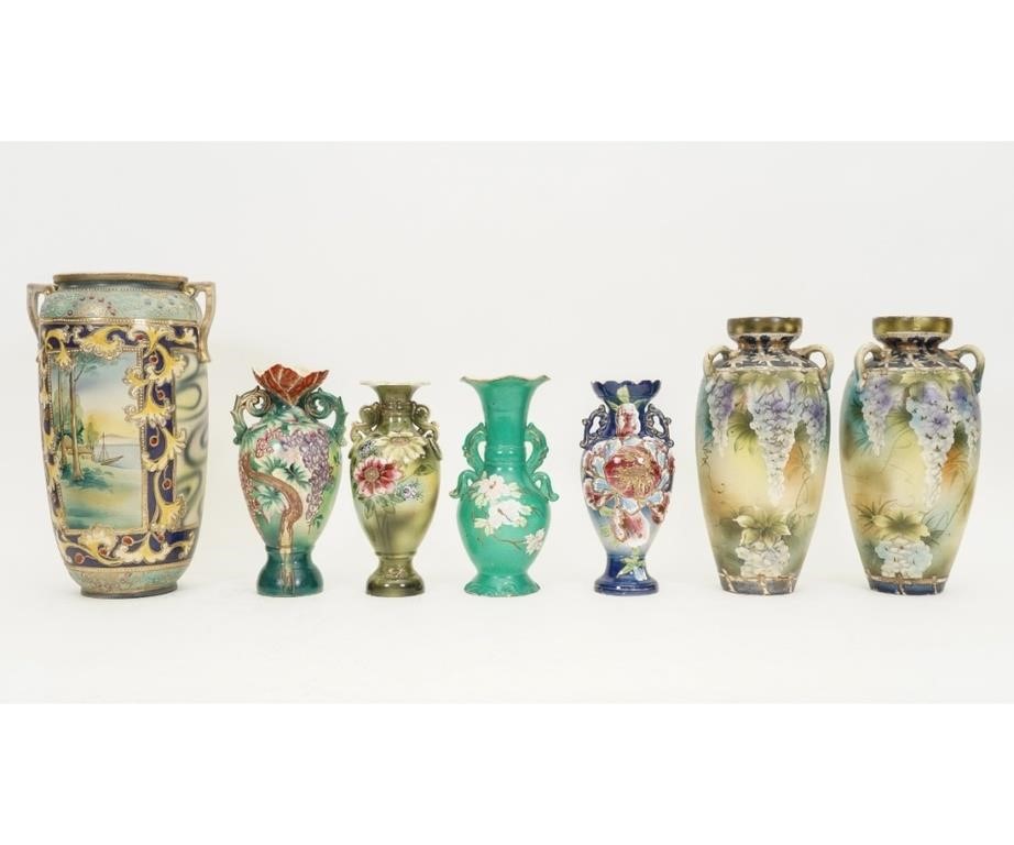 Seven Japanese ceramic vases circa 28a231