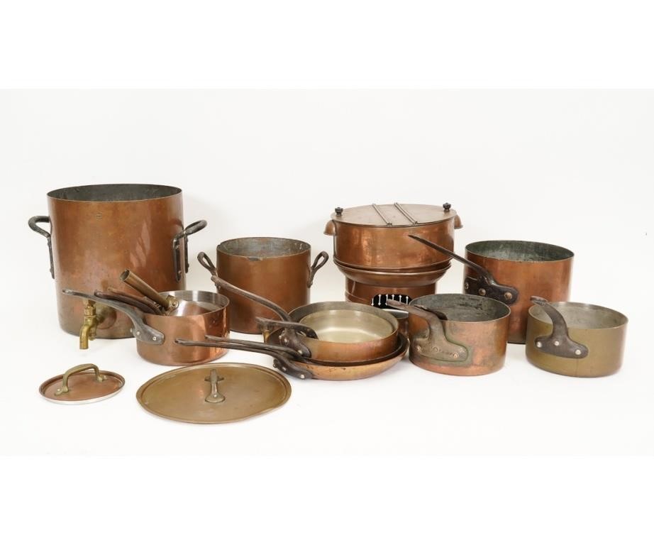 Copper cookware, largest pot with