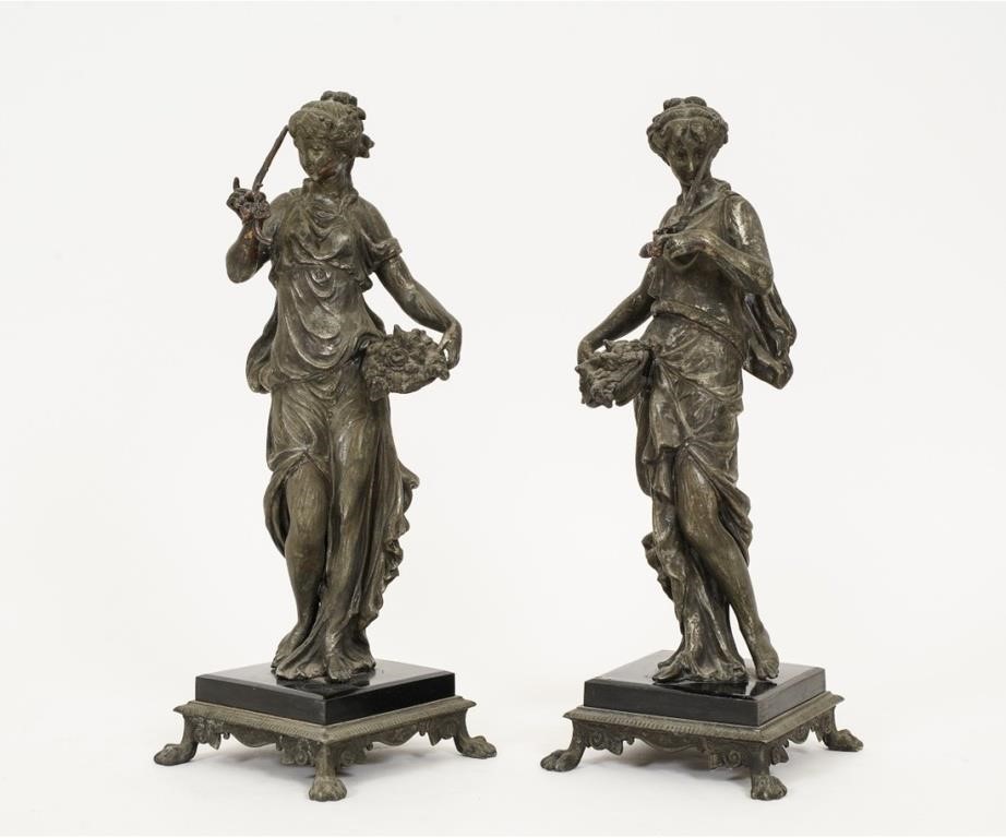 Two French style spelter metal 28a25d