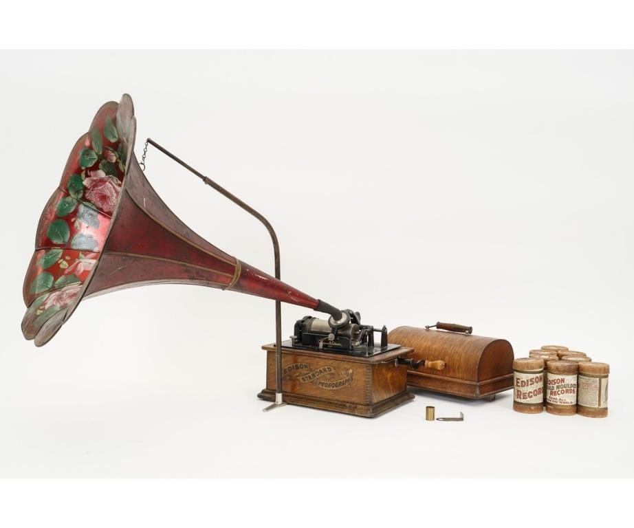 Edison Standard Phonograph, oak