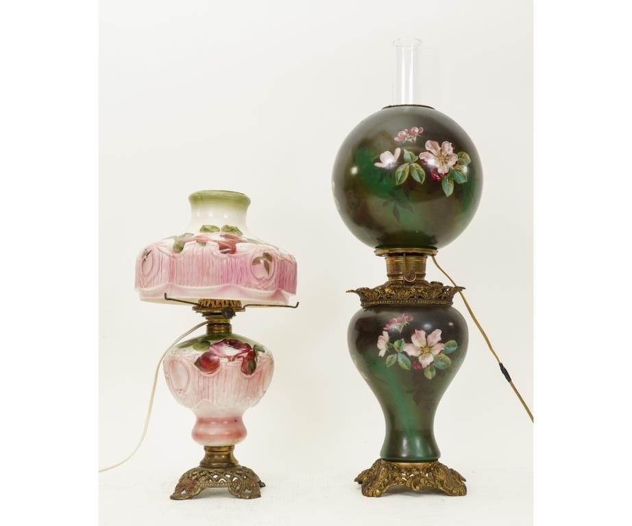 Two GWTW lamps late 19th c both 28a262