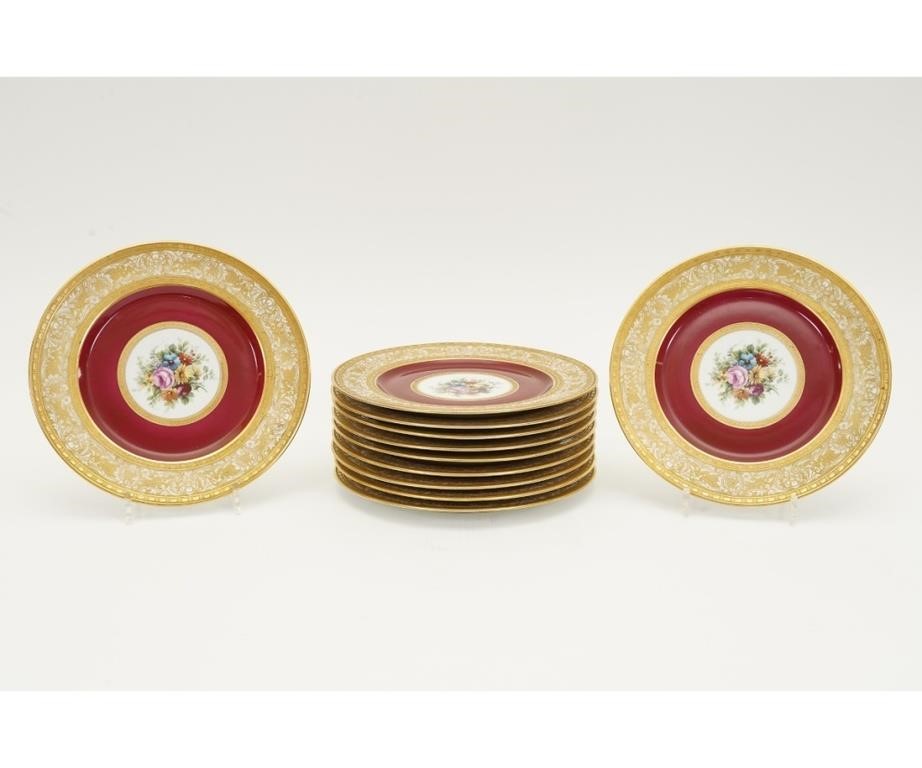 Eleven china plates by Heinrich & Co.,