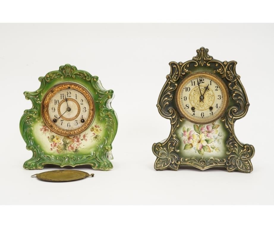 Ansonia porcelain mantel clock