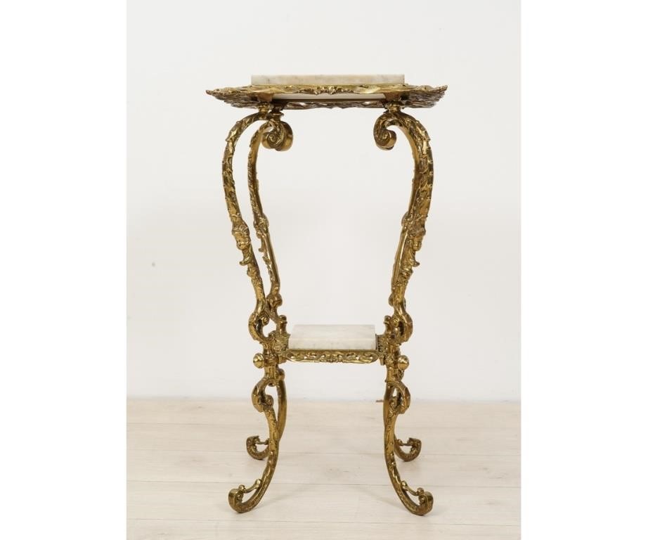 Victorian brass end table 28 h 28a2aa