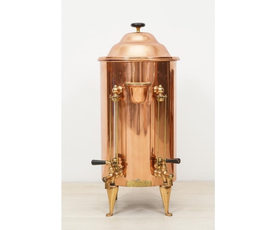 Polished copper coffee urn by Chamco,