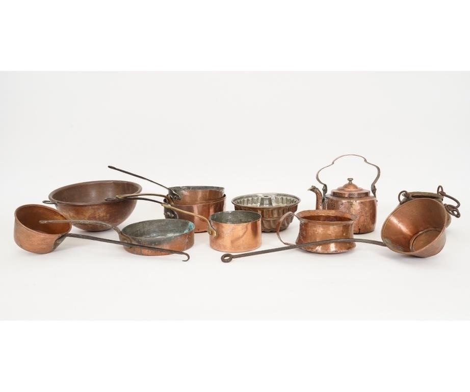 Copper cookware to include pans,