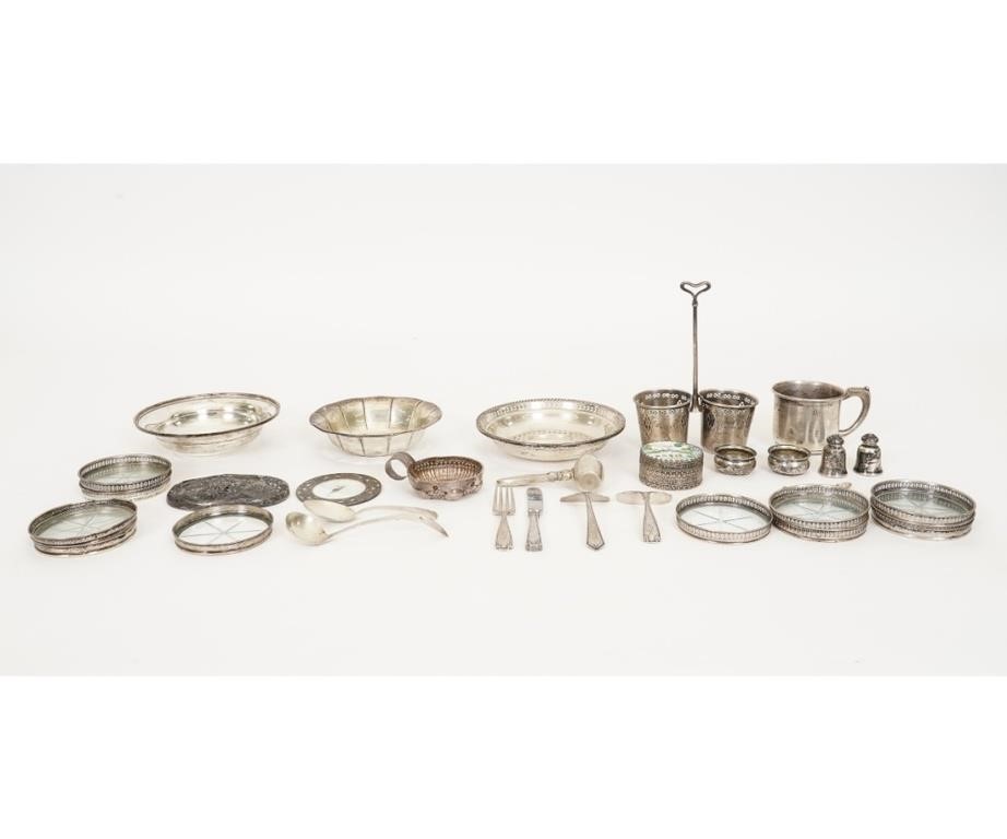 Sterling silver tableware to include: