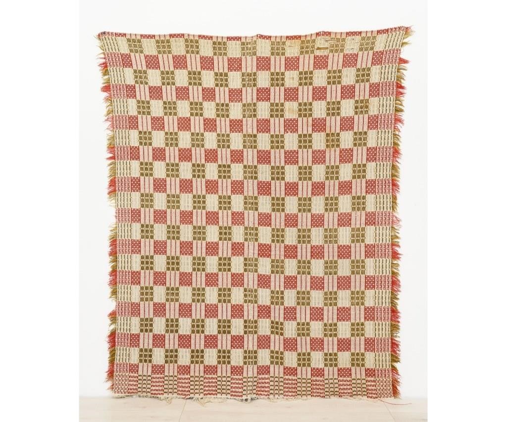 American jacquard coverlet with 28a357