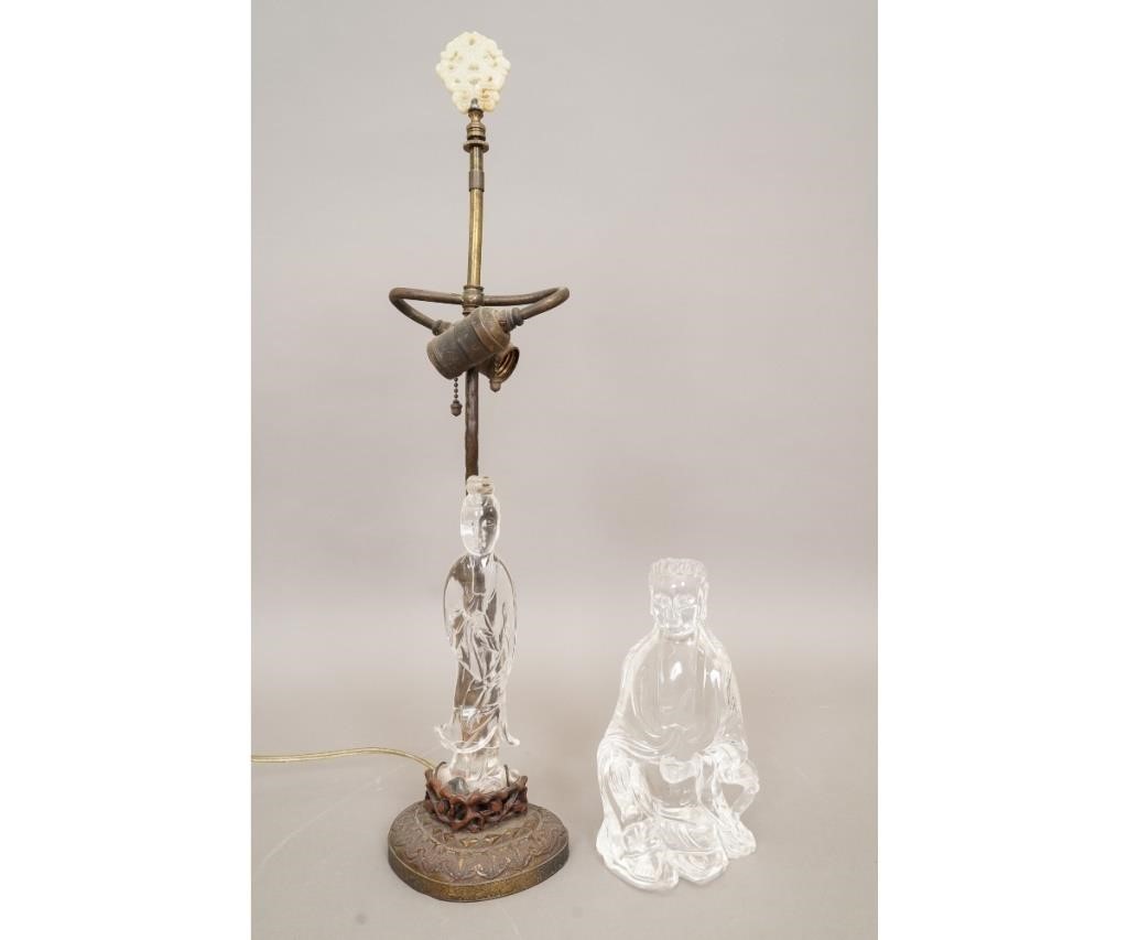 Chinese clear crystal figural lamp 28a38f