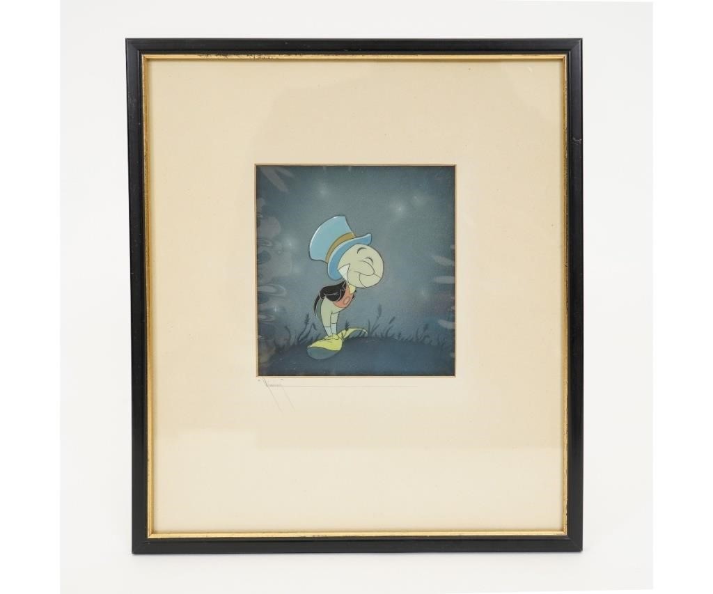 Framed and matted original Disney Jiminy