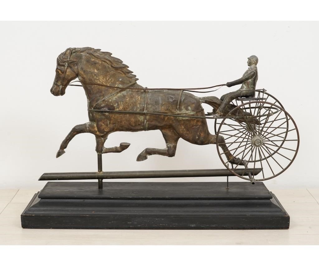 Rare large horse and sulky weathervane 28a3fd